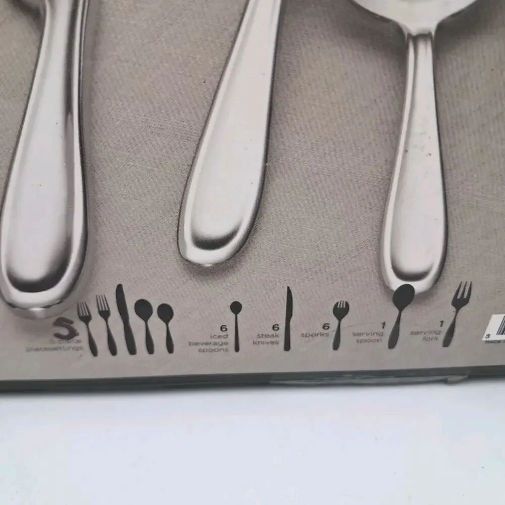 Lenox Barnaby-Cantera 45 Piece Set 18/10 Stainless Serves 5 Flatware NIB Vietnam